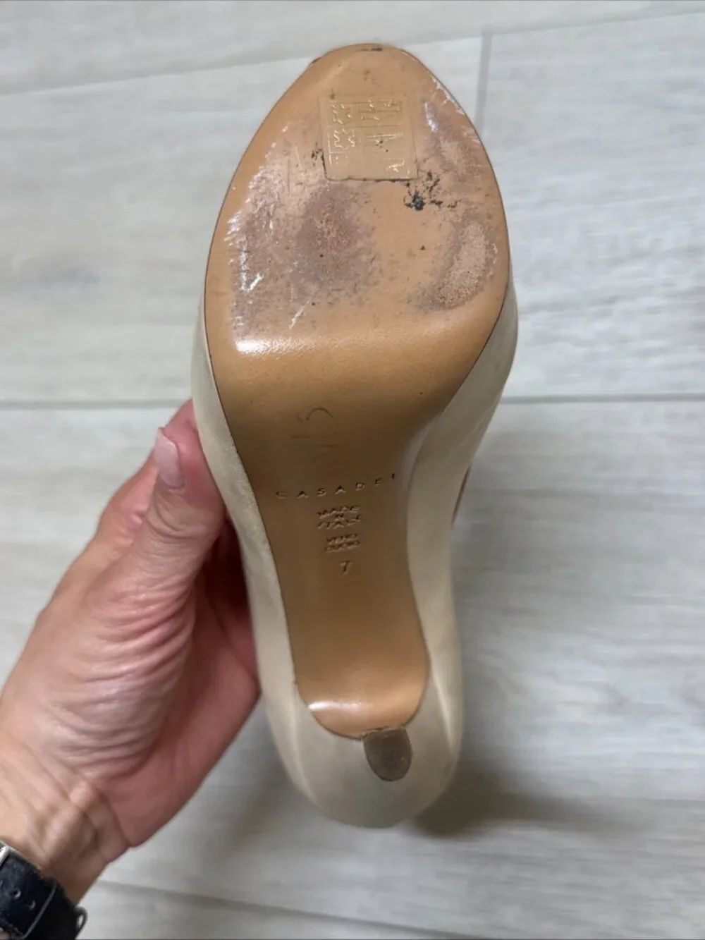 Casadei Ivory Red Trim Peep Toe Platform Heels Bow Pumps - Picture 10 of 13